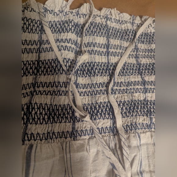 Madewell Smocked Cami Cotton-Linen Blend Jumpsuit - Picture 8 of 9